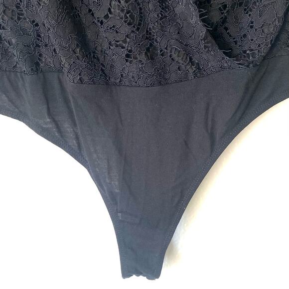 WAYF Black Crocheted Bodysuit Thong Size XS - Picture 5 of 7